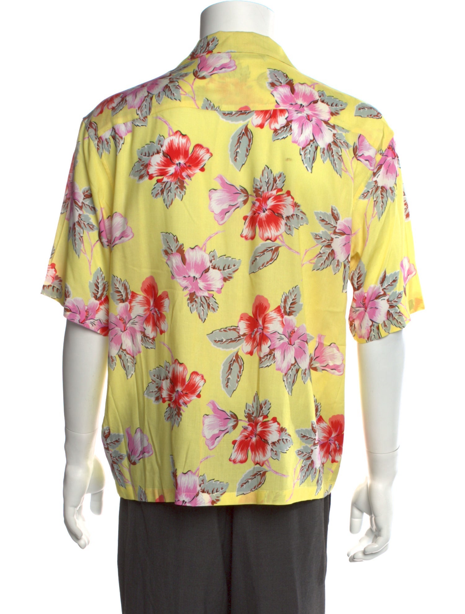 Palm Angels Floral Print Short Sleeve Shirt